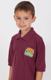 Waunarlwydd Primary School Burgundy Polo Shirt